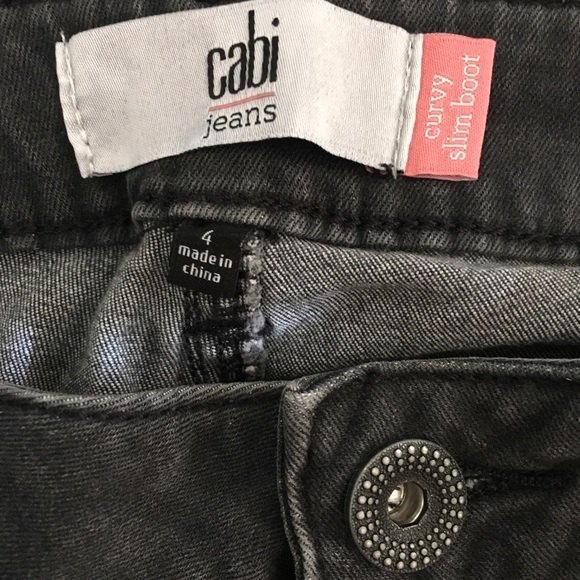 Cabi Curvy Slim Bootcut Gray Shadow Jeans - Picture 6 of 8
